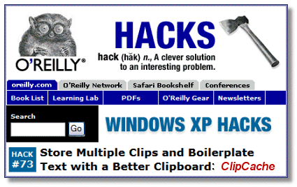 Preston Gralla's indepth review of ClipCache for Oreilly Publications
